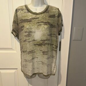 Lucky Brand Green Camo Short Sleeve Tee